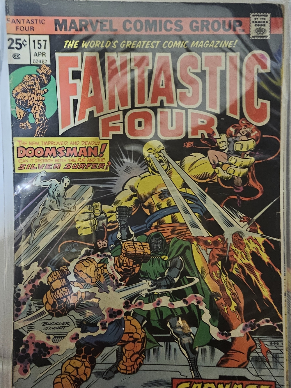 Marvel Fantastic Four Comic Cover - Red, Yellow, Orange, Green, Blue, Black